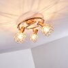 Palmira Plafondlamp Koperkleurig, 3-lichts Palmira Plafondlamp Koperkleurig, 3-lichts