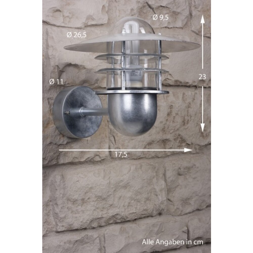 Nordlux AGGER Muurlamp roestvrij staal, Transparant, Helder, 1-licht main product photo