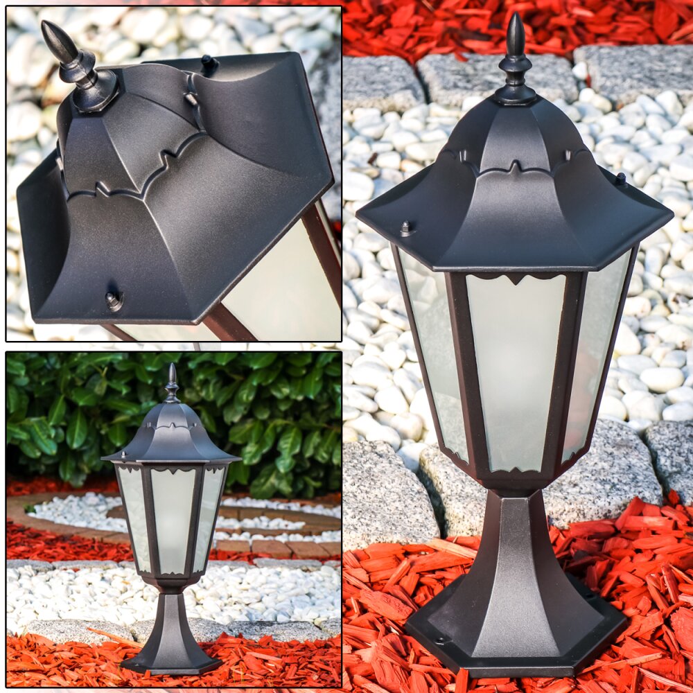 Hongkong Frost Sokkellamp Zwart, 1-licht main product photo