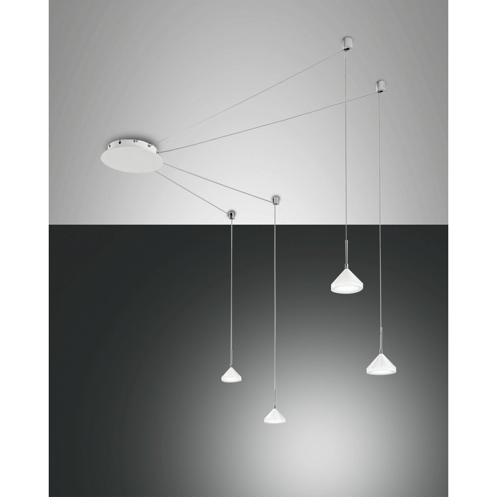 Fabas Luce Isabella Hanglamp LED Wit, 4-lichts main product photo