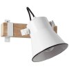 Brilliant Plow Muurspot Hout donker, Wit, 1-licht