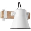 Brilliant Plow Muurspot Hout donker, Wit, 1-licht