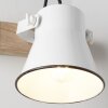 Brilliant Plow Muurspot Hout donker, Wit, 1-licht