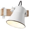 Brilliant Plow Muurspot Hout donker, Wit, 1-licht