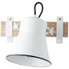 Brilliant Plow Muurspot Hout donker, Wit, 1-licht