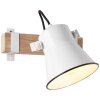 Brilliant Plow Muurspot Hout donker, Wit, 1-licht