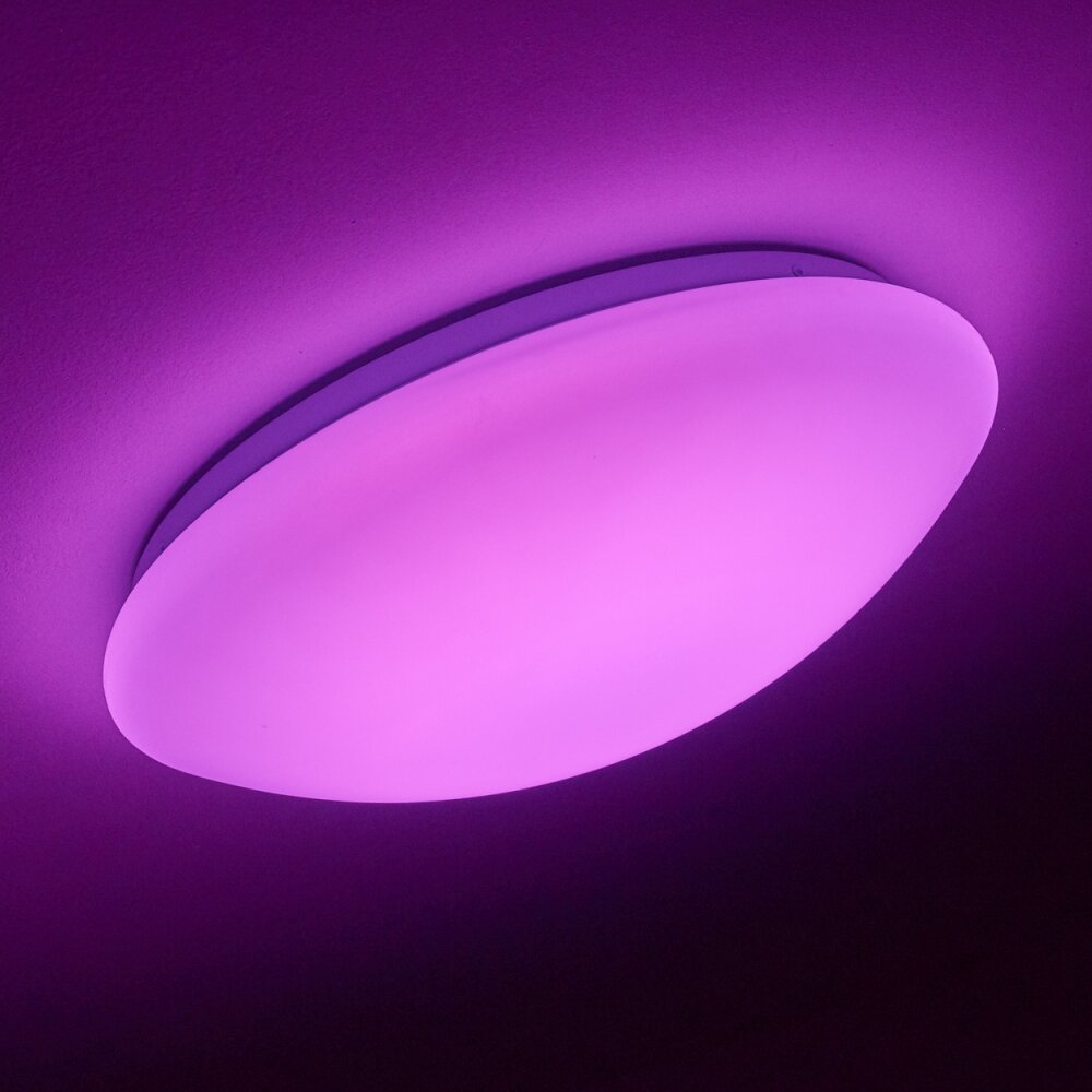 Brighton Plafondlamp LED Wit, 1-licht, Afstandsbediening, Kleurwisselaar