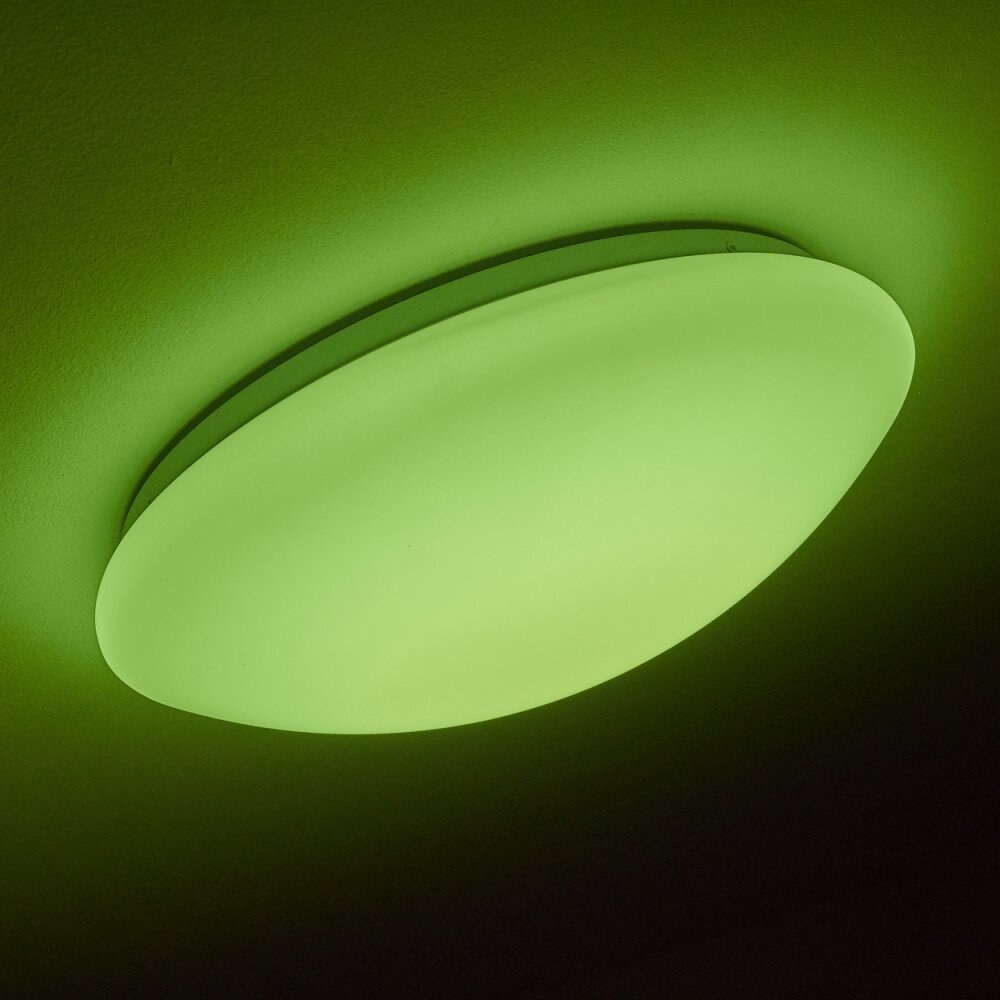 Brighton Plafondlamp LED Wit, 1-licht, Afstandsbediening, Kleurwisselaar
