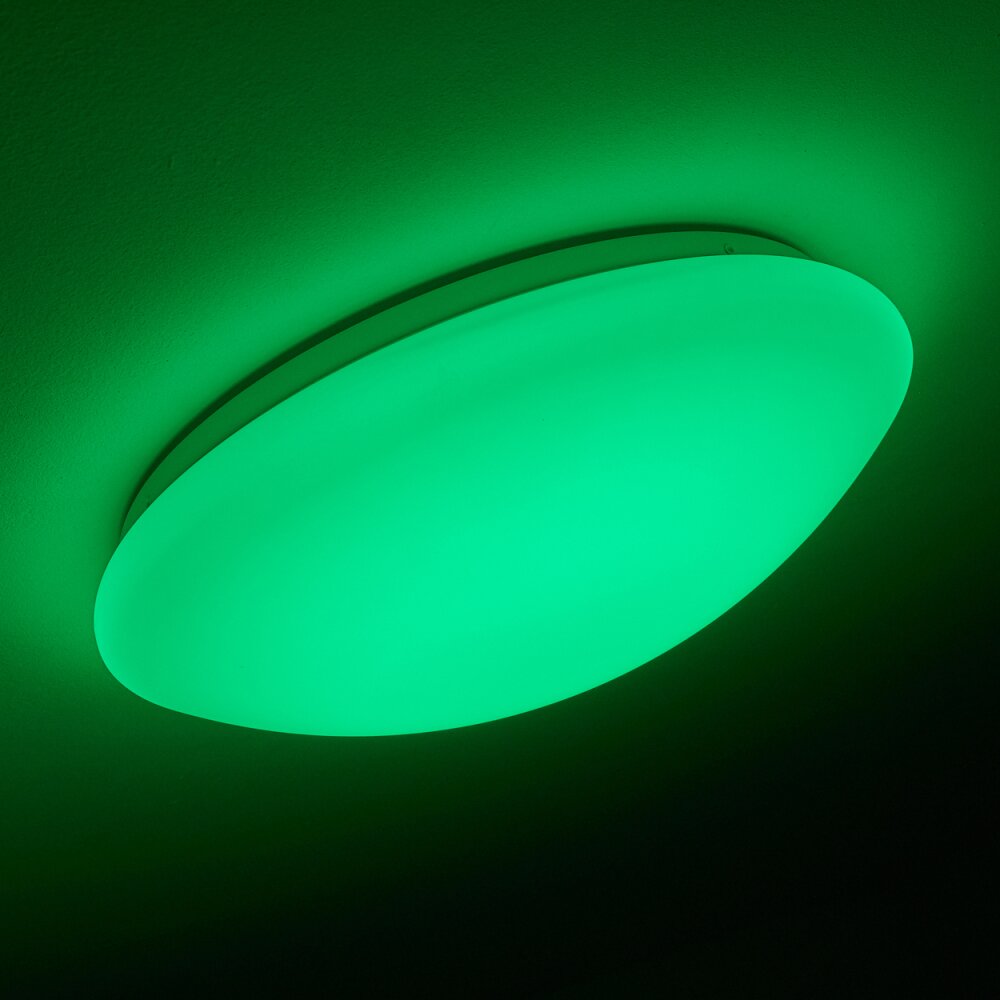 Brighton Plafondlamp LED Wit, 1-licht, Afstandsbediening, Kleurwisselaar