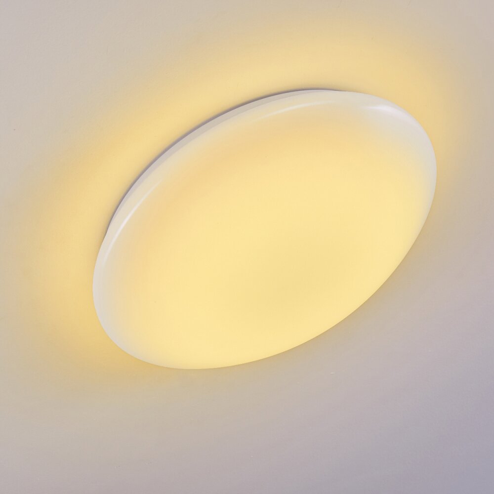Brighton Plafondlamp LED Wit, 1-licht, Afstandsbediening, Kleurwisselaar