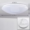 Brighton Plafondlamp LED Wit, 1-licht, Afstandsbediening, Kleurwisselaar