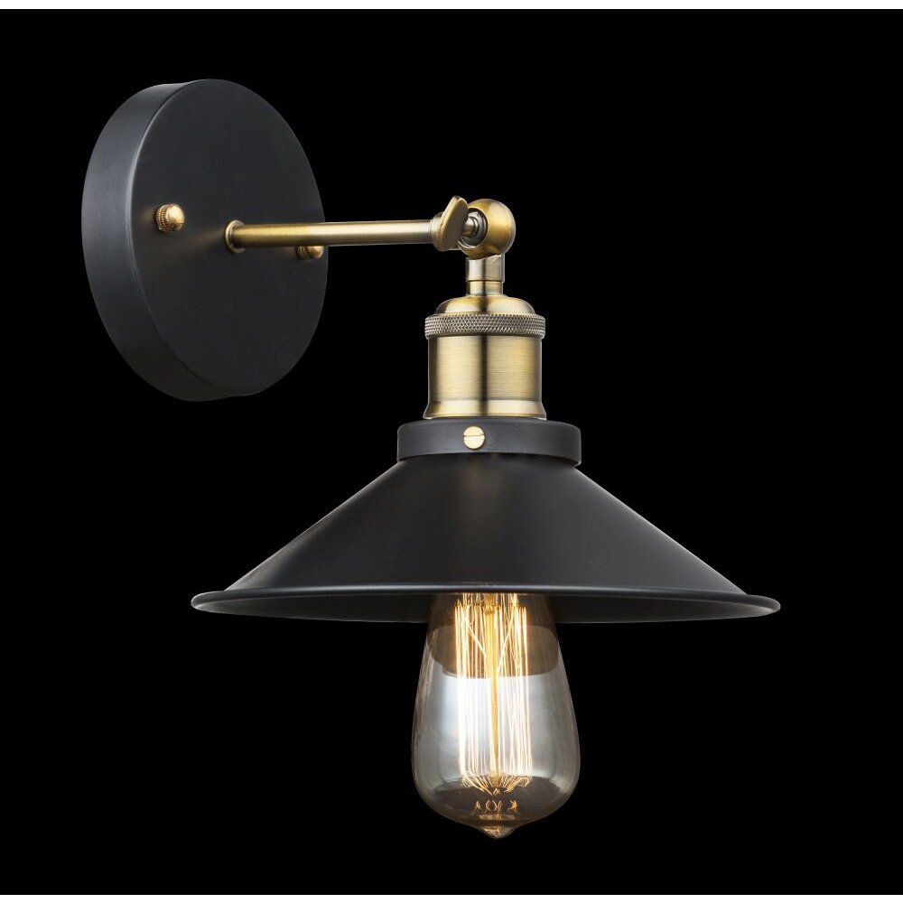 Globo LENIUS Muurlamp Zwart, 1-licht main product photo