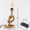 Etowah Tafellamp Bruin, Zwart, 1-licht