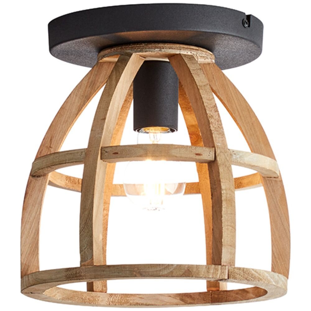 Brilliant Matrix Wood Plafondlamp Zwart, 1-licht main product photo