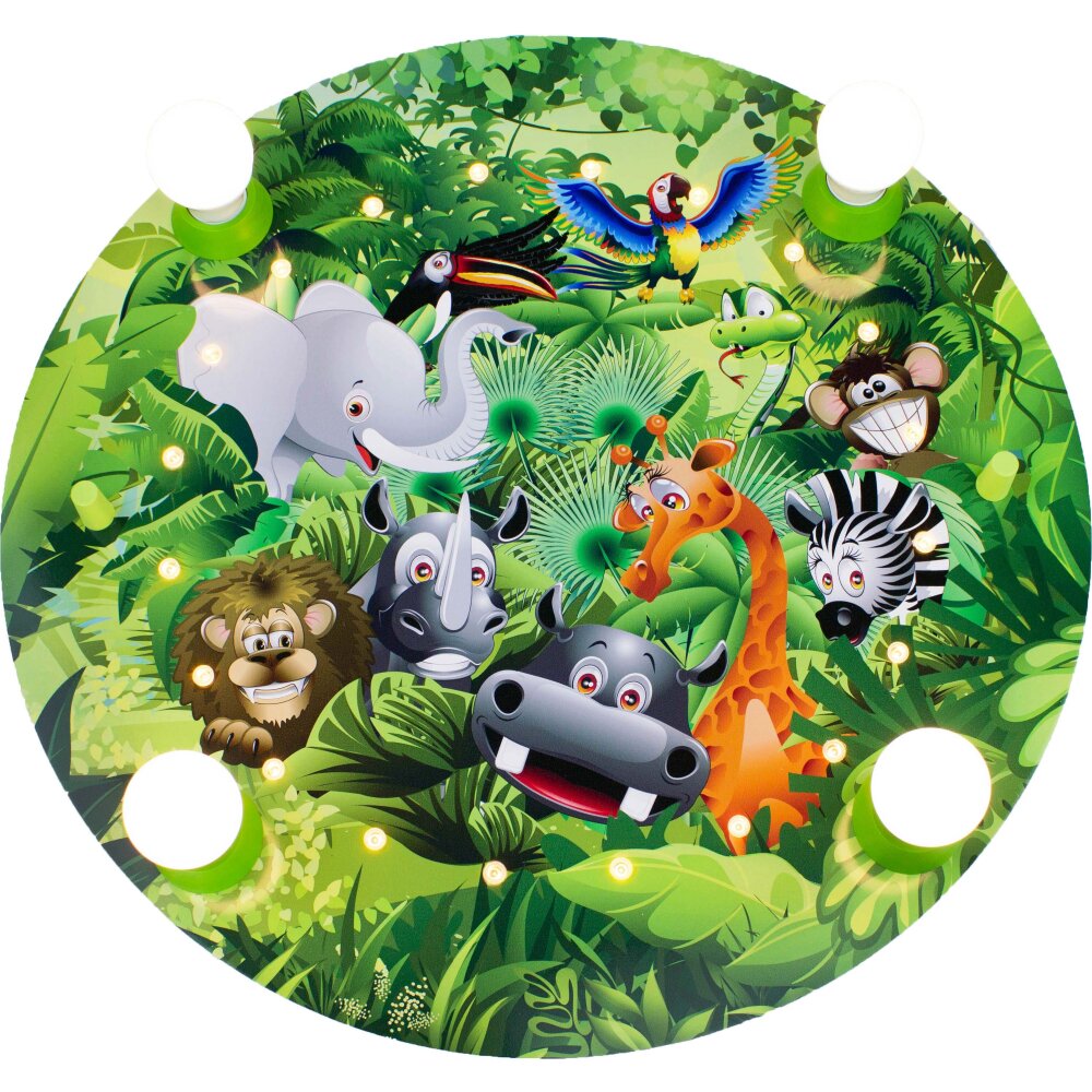Elobra WILDNIS Plafondlamp Groen, 4-lichts main product photo
