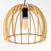 Wutt Hanglamp Hout licht, Zwart, 1-licht