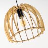 Wutt Hanglamp Hout licht, Zwart, 1-licht