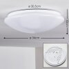Brighton Plafondlamp LED Wit, 1-licht, Afstandsbediening, Kleurwisselaar
