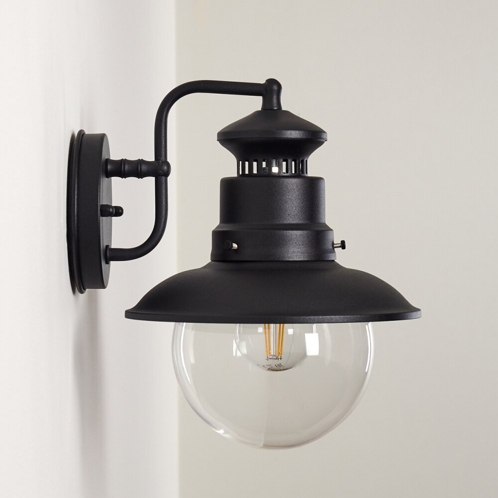 Sipri Buiten muurverlichting Zwart, 1-licht
