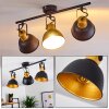 Borik Plafondlamp Zwart, 3-lichts Borik Plafondlamp Zwart, 3-lichts