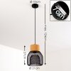Grongroft Hanger Bruin, Zwart, 1-licht