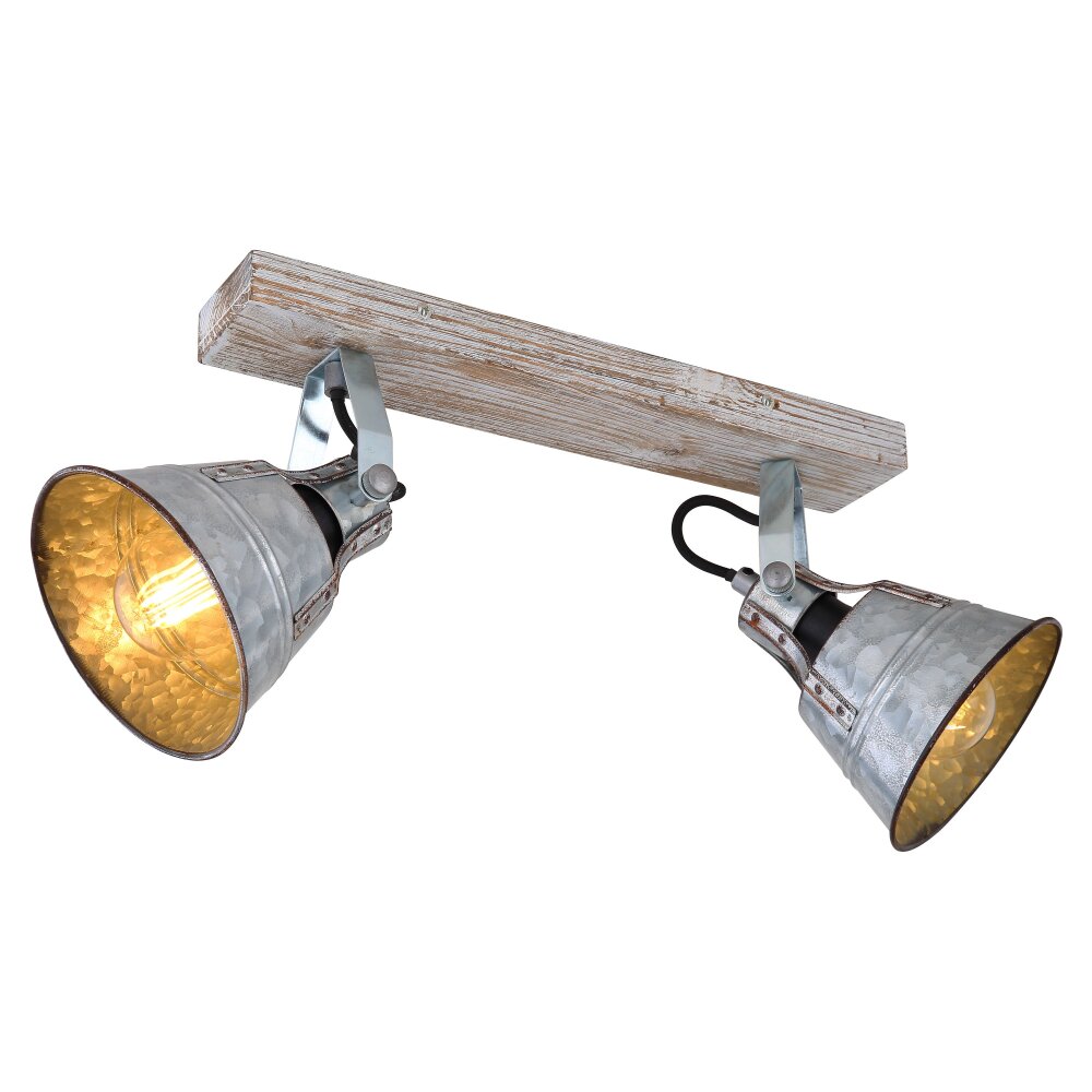 Globo GÜNTHER I Spotlamp Goud, Wit, 2-lichts main product photo