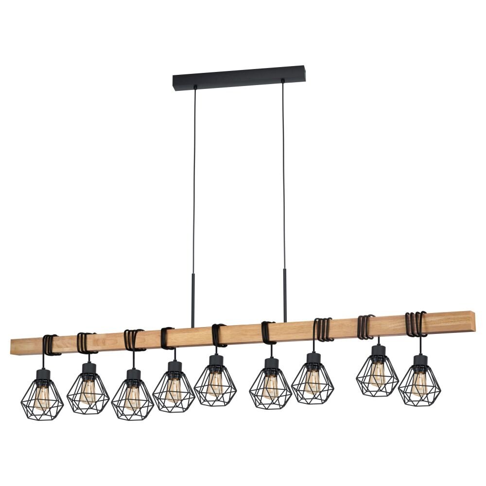 EGLO TOWNSHEND Hanger Bruin, Zwart, 9-lichts main product photo