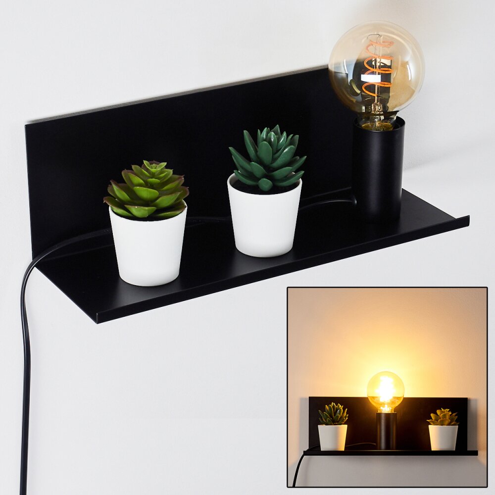 Reftele Wandlamp Zwart, 1-licht main product photo