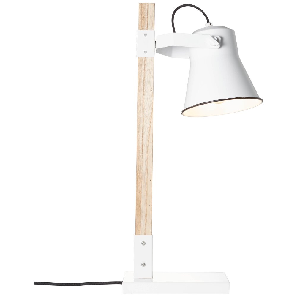 Brilliant Plow Tafellamp Hout licht, Wit, 1-licht
