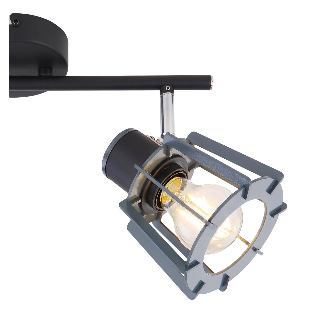 Globo MAHA Spotlamp Zwart, 2-lichts