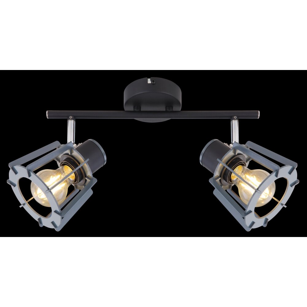 Globo MAHA Spotlamp Zwart, 2-lichts