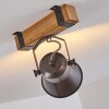 Oksbol Plafond spot Grijs, lichtbruin, Staal geborsteld, 1-licht