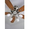 Globo JERRY Ventilator Chroom, roestvrij staal, Nikkel mat, 5-lichts