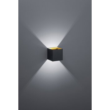 Trio LOUIS Muurlamp LED Zwart, 1-licht