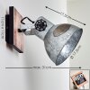 Hora Muurlamp Hout licht, Zilver, 1-licht