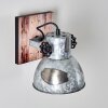 Hora Muurlamp Hout licht, Zilver, 1-licht