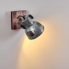 Hora Muurlamp Hout licht, Zilver, 1-licht