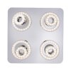 Leuchten Direkt Ls-TIM Plafondlamp LED Chroom, 4-lichts, Afstandsbediening, Kleurwisselaar