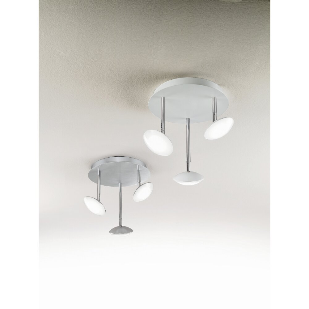 Fabas Luce Hale Plafondlamp LED Chroom, Wit, 3-lichts main product photo