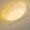 Foxes Plafondlamp LED Wit, 1-licht, Afstandsbediening, Kleurwisselaar