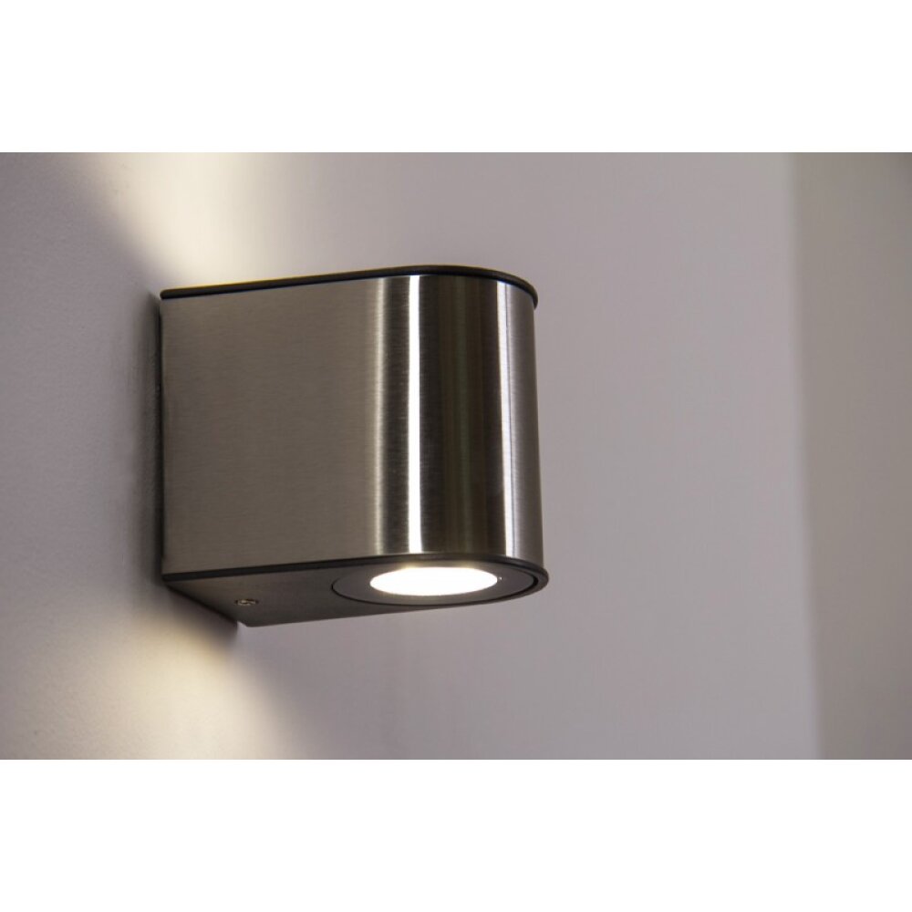 Lutec LED Buiten muurverlichting Staal geborsteld, 6-lichts