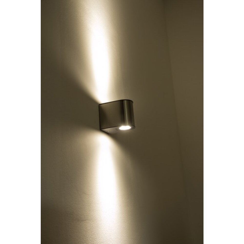 Lutec LED Buiten muurverlichting Staal geborsteld, 6-lichts