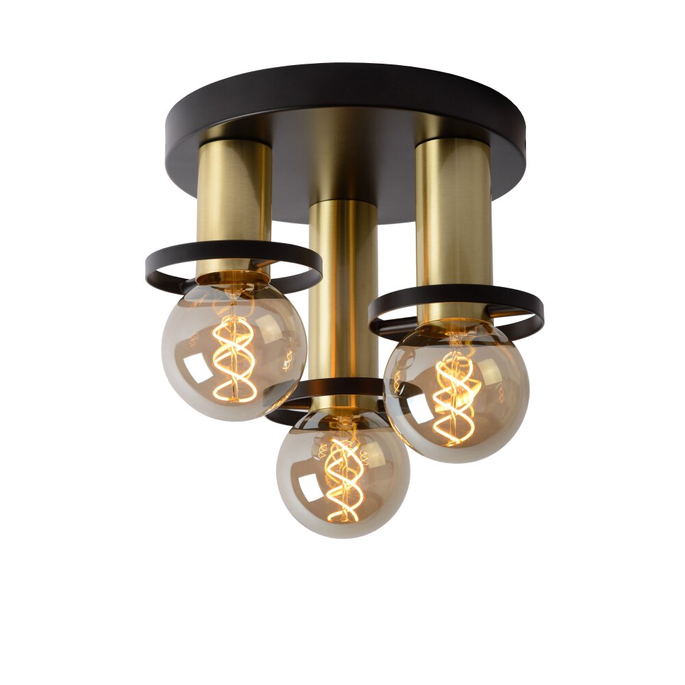 Lucide ANAKA Plafondlamp Zwart, 3-lichts main product photo