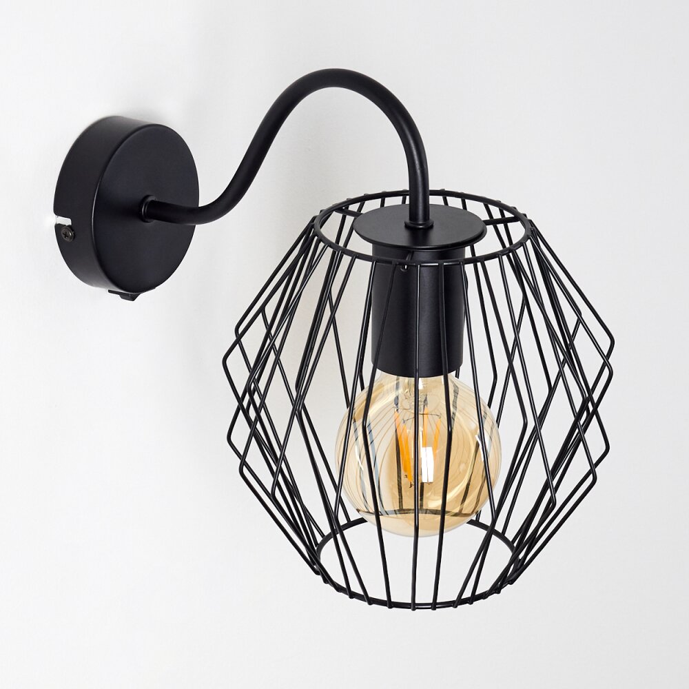 Yalmhill Wandlamp Zwart, 1-licht