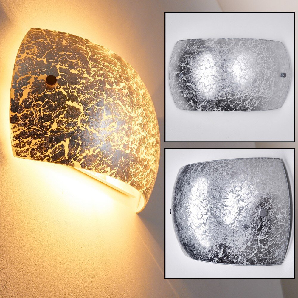 Pilar Muurlamp Zilver, 2-lichts main product photo
