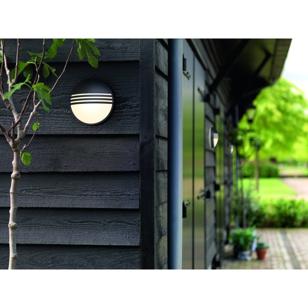 Philips Yarrow Buiten muurverlichting LED Zwart, 1-licht main product photo