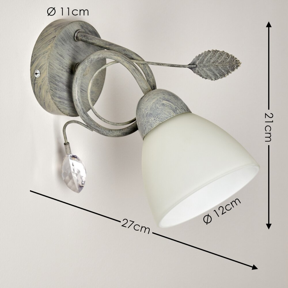 Peccia Muurlamp Grijs, 1-licht