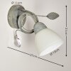 Peccia Muurlamp Grijs, 1-licht