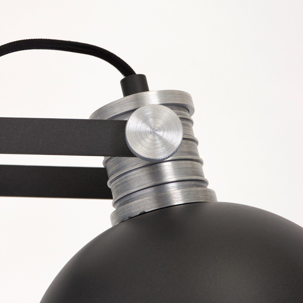 Steinhauer Brooklyn Muurlamp Zwart, Zilver, 1-licht