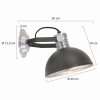 Steinhauer Brooklyn Muurlamp Zwart, Zilver, 1-licht